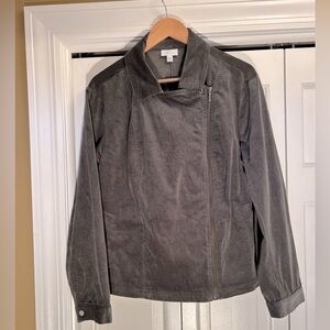 J.Jill Corduroy Motorcycle Jacket - 2X